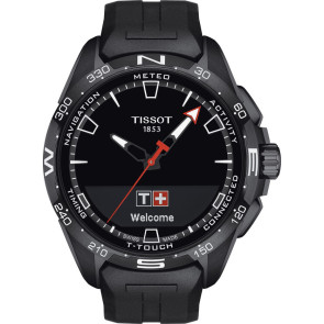 Bracelet de montre Montre intelligente Tissot T610046208 Caoutchouc Noir